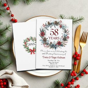 Winter zum 58. Hochzeitstag Einladung