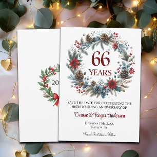 Winter zum 66. Hochzeitstag Save The Date