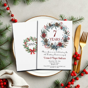 Winter zum 7. Hochzeitstag Einladung