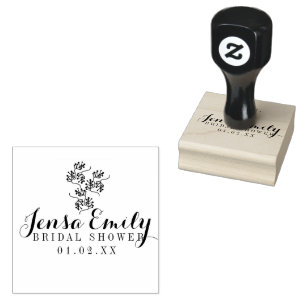 Winter-Zweig-Logo-Junggesellinnen-Abschied-Favor   Gummistempel
