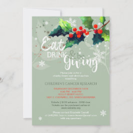 Winterabend Wohltätigkeit | Stille Auktion Einladung