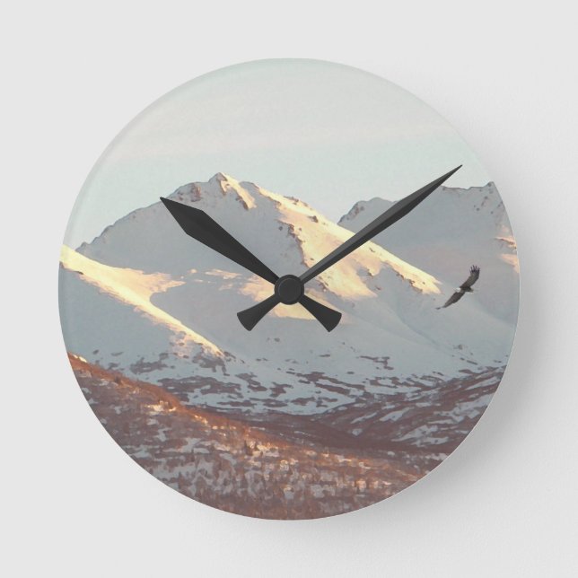 Winteradler Runde Wanduhr (Vorderseite)