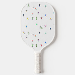 Winteralpine Skifahrer Skispass Pickleball Schläger