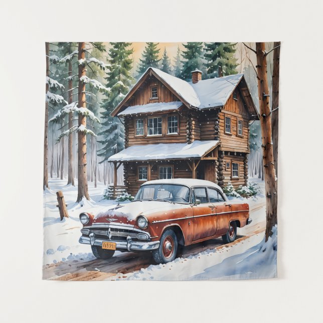 Winterantiker Kfz-Band Wandteppich (Vorderseite)