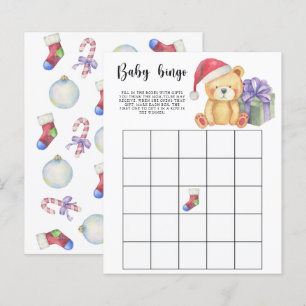 Winterbär - Baby Shower Bingo-Spiel