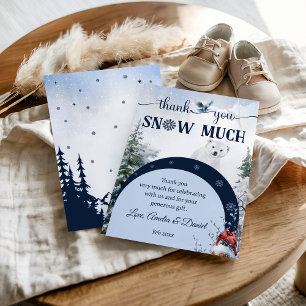Winterbärenschnee Vielen Dank Baby Dusche Dankeskarte