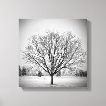 Winterbaum auf Leinwand