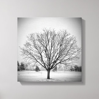 Winterbaum auf Leinwand