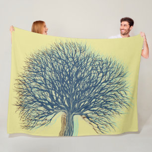 Winterbaum Fleecedecke