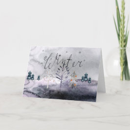 Winterbaum - Grußkarte Feiertagskarte