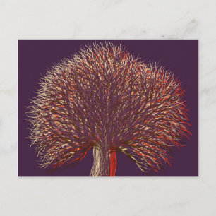 Winterbaum im Herbst Postkarte