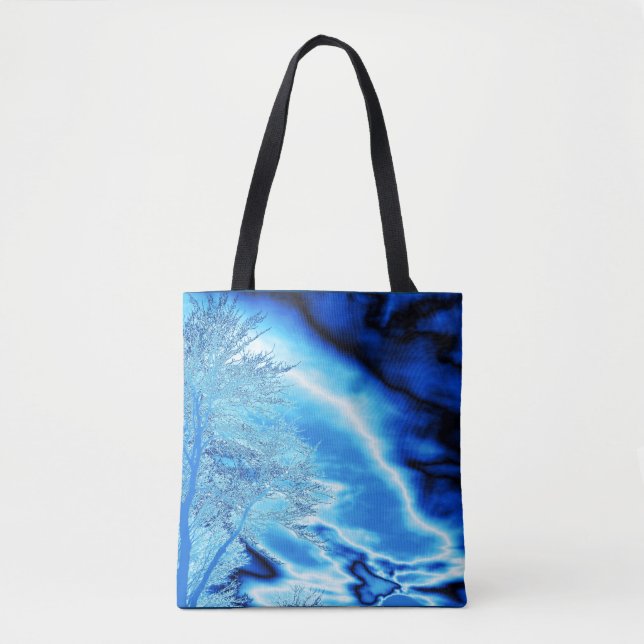 Winterbaum in Cobalt Blue Sky Tasche (Vorderseite)