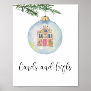 Winterbaum - Karten und Geschenke Baby Shower Poster