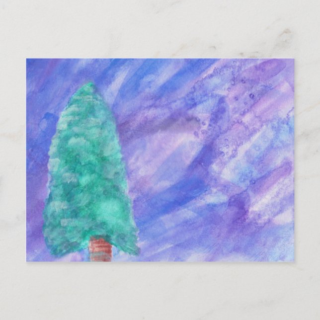 Winterbaum-Postkarte Postkarte (Vorderseite)