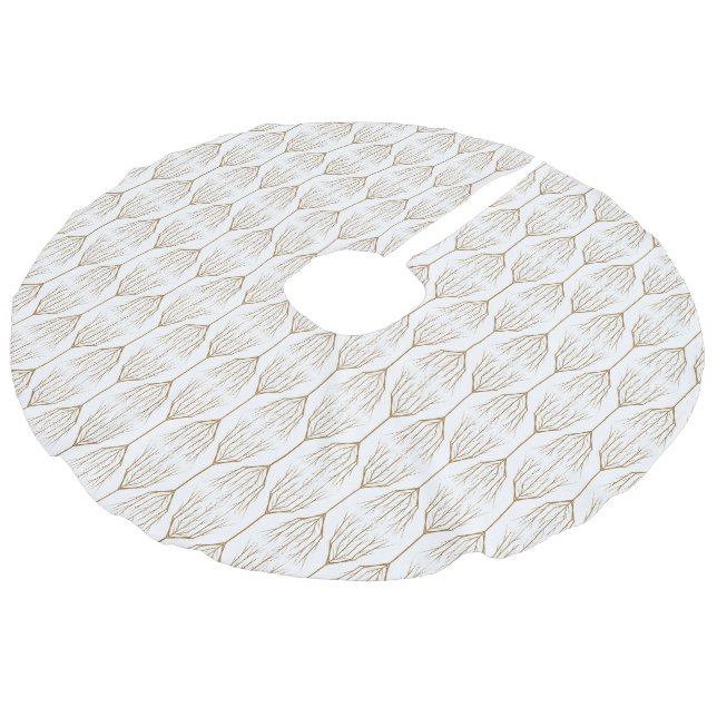 Winterbaum-Rock Leinenimitat Weihnachtsbaumdecke (Schrägansicht)