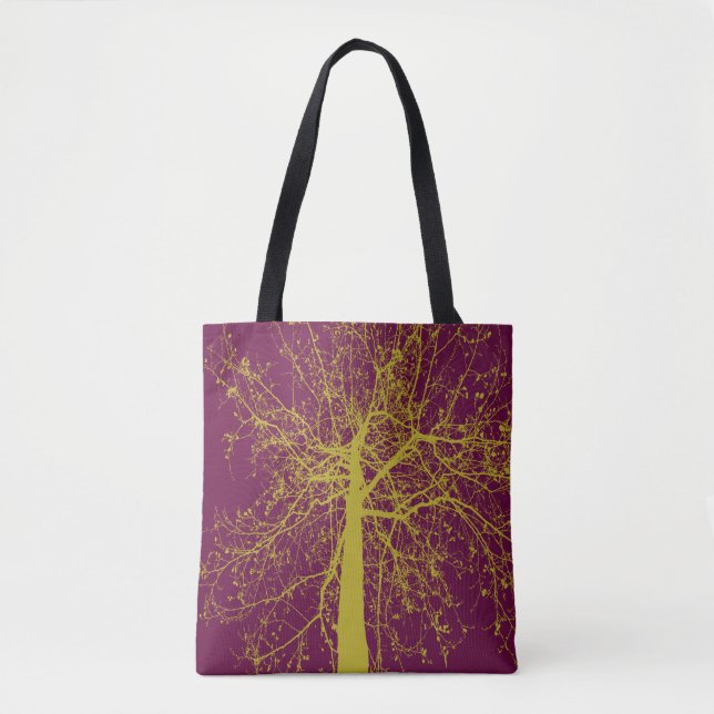 Winterbaum-Silhouette Tasche (Vorderseite)
