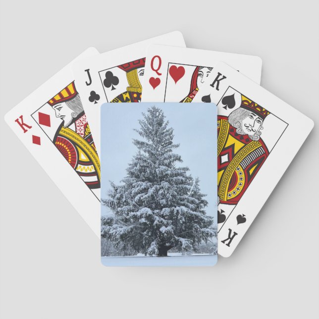 Winterbaum-Spielkarten Spielkarten (Rückseite)