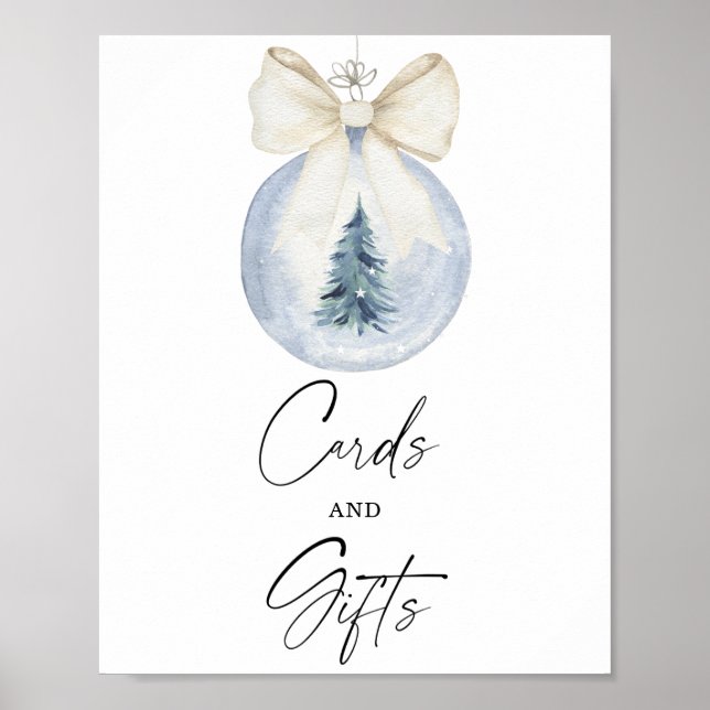 Winterbaumdekoration KARTEN UND GIFTS Poster (Vorne)