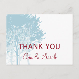 Winterbäume Danke Hochzeit Postkarte