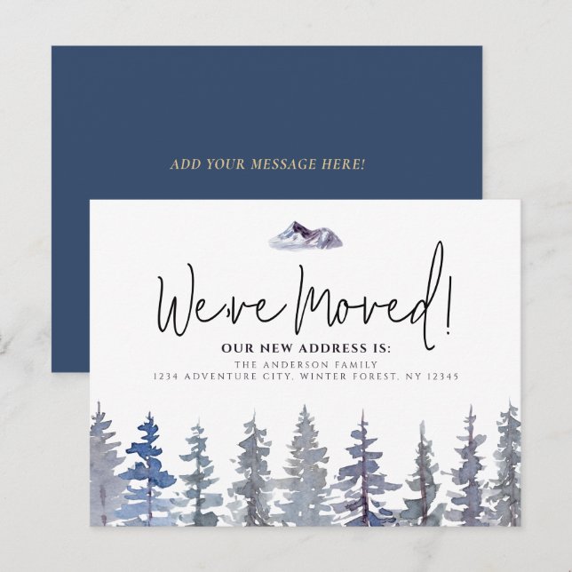 Winterbäume, die wir verschoben haben postkarte (Vorne/Hinten)