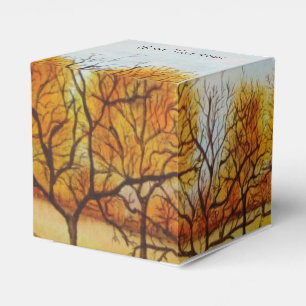Winterbäume im Herbst landschaftliche Landschaft Geschenkschachtel