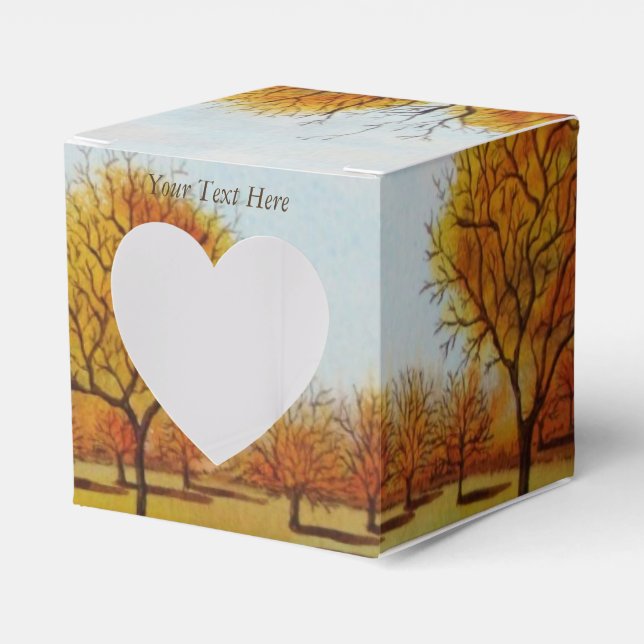 Winterbäume im Herbst landschaftliche Landschaft Geschenkschachtel (Vorderseite)