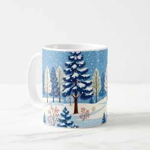 Winterbäume im Schnee Kaffeetasse