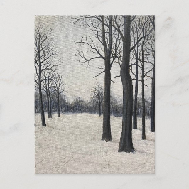 Winterbäume Postkarte (Vorderseite)