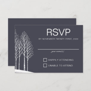 Winterbäume RSVP Karte