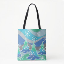 Winterbäume überall auf der Tasche