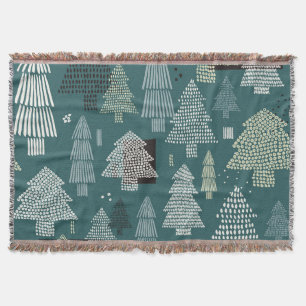 Winterbäume, Weihnachtsmuster der Jahrtausende. Decke