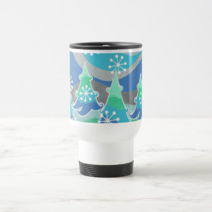 Winterbäume weite Reise-/Pendlerreise Tasse