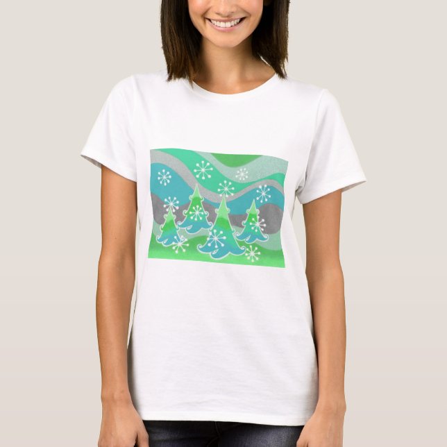 Winterbaumen Grüner T - Shirt (Vorderseite)