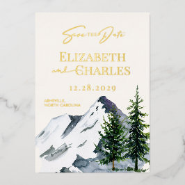Winterbaumgebirge Urlaub Save the Date Folieneinladung
