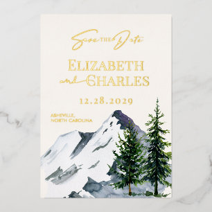 Winterbaumgebirge Urlaub Save the Date Folieneinladung