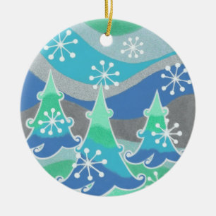 Winterbaumschmuckrunde Keramikornament