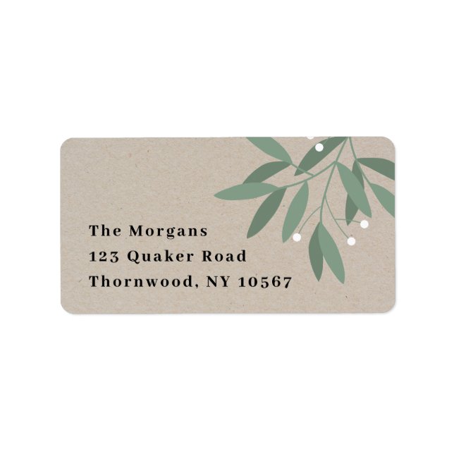 Winterbeeren Adressaufkleber (Vorne)