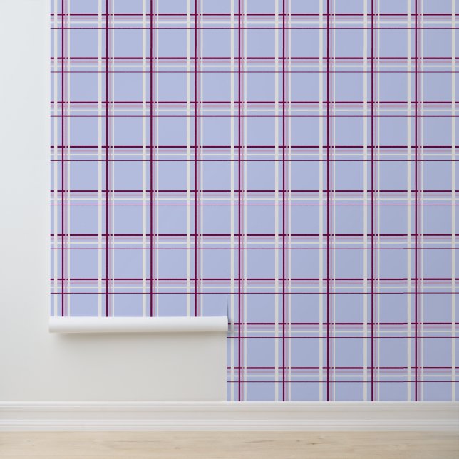 Winterbeeren Karo Tartan Tapete (Anwendung)