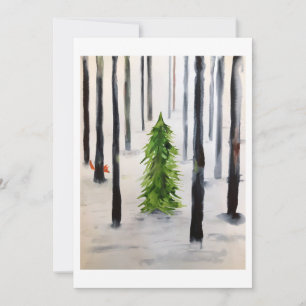 Winterbegegnung Feiertagskarte