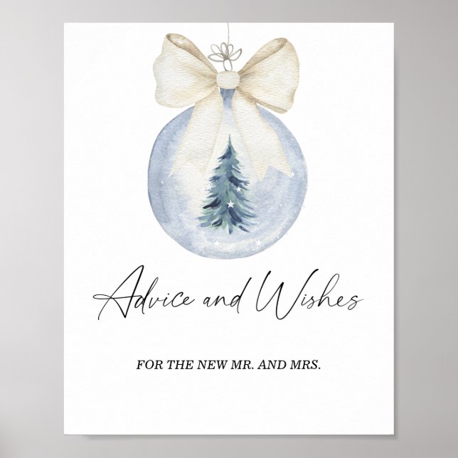 Winterberatung und Wünsche für Newlyweds Poster (Vorne)