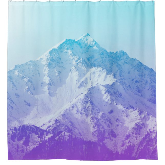 Winterberggipfel, Hipster, Gipfel, Foto, ba Duschvorhang (Vorderseite)