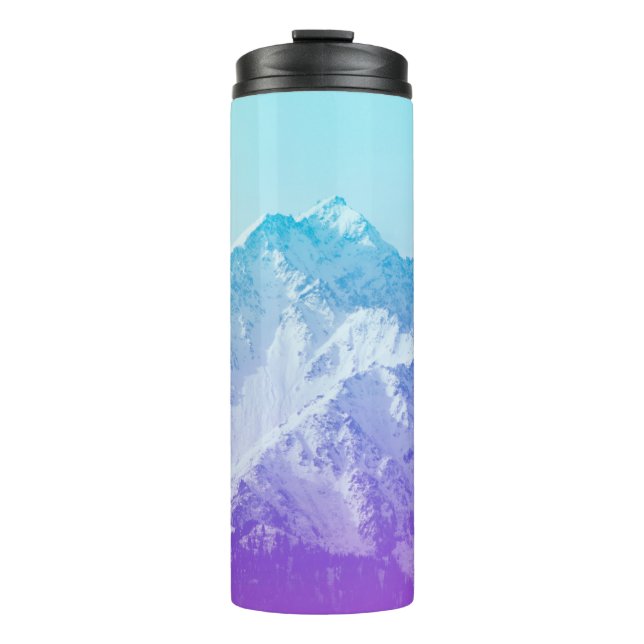Winterberggipfel, Hipster, Gipfel, Foto, ba Thermosbecher (Vorderseite)