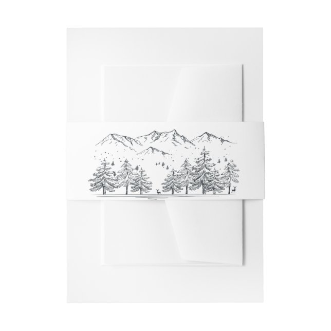 Winterberghochland Rustikale Natur Einladungsbanderole (Vorderseite Beispiel)