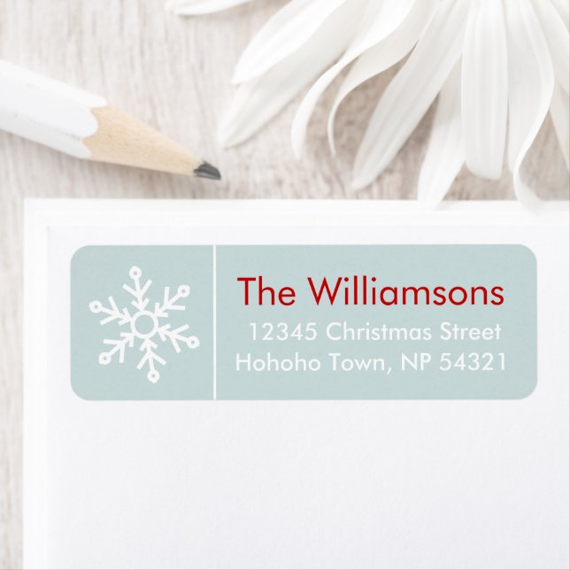 Winterberries Snowflake Coordinated on Icy Blue (Insitu)