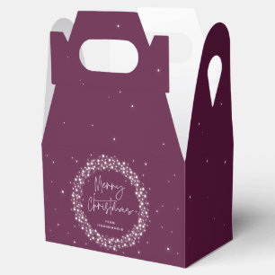 Winterberry Frohe Weihnachten funkelnde Lichter Geschenkschachtel