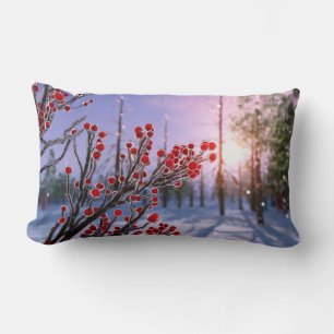 Winterberry im Eiskissen Lendenkissen