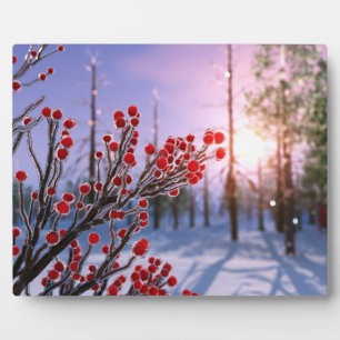 Winterberry in der Eisebene Fotoplatte