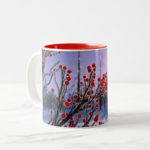 Winterberry in Ice-Tasse Zweifarbige Tasse