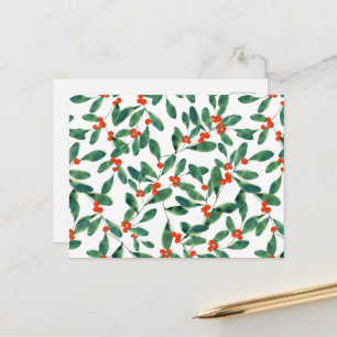 Winterberry (Klassiker) Feiertagspostkarte