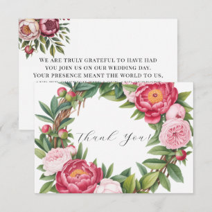 Winterberry Primrose Floral Wedding Dankeskarte